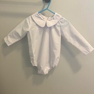 NWT The Beaufort Bonnet Company White Baby Bodysuit with Collar